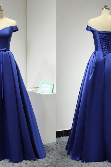 Off The Shoulder Royal Blue Prom Dress/long Prom Dress/prom Dress 2016/long Evening Dress/formal Dress For Women/elegant Evening Dress